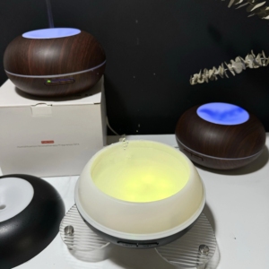 WELLNESS, máquina de aromaterapia de atomización ultrasónica silenciosa de grano de madera personalizada, humidificador de aceites esenciales, difusor de Aroma eléctrico - Product Image 4