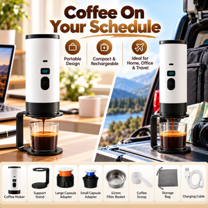 Machine à expresso portable 3 en 1, auto-chauffante, rechargeable, pour café moulu et capsules, idéale pour les voyages, le camping, vente en gros - Product Image 2