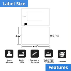 Etichette di <span class=keywords><strong>Spedizione</strong></span> Ecologiche Compatibili con Brother DK-11247, Nero su Bianco, 103mm X 164mm, Rotolo Grande DK1247 - Product Image 6