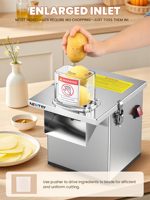 Elektrische groentesnijmachine van roestvrij staal, aardappelgolf-snijder, golvende friet-snijder met geluidsreductie
