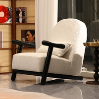 Fauteuil de salon moderne rembourré, fauteuil d'appoint en polaire douce, siège de détente pour salon, chambre, salle à manger, hôtel, mobilier de maison