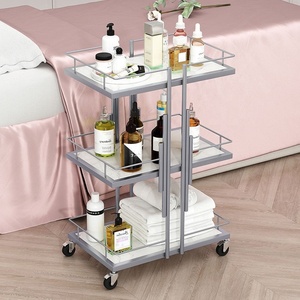 Chariot de coiffure à roulettes en métal pour salon de beauté - Vente flash - Product Image 2