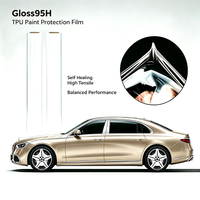 Film TPU PPF transparent personnalisé avec logo, 9,5 mil, auto-réparant thermiquement, anti-salissure, approvisionnement en gros pour l'installation en atelier automobile