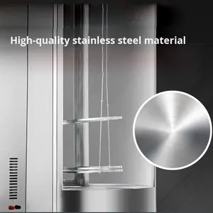 Rôtissoire Électrique Commerciale en Acier Inoxydable à Gaz avec Broches Rotatives Automatiques pour Poulet, Canard, Poisson, Viande - 3, <span class=keywords><strong>6</strong></span>, 9 Broches - Product Image 4