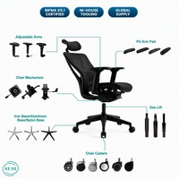 Coussin d'accoudoir en PU KEDE 280x80mm pour chaise de bureau – Pièces ergonomiques en PU moulé, ajustement universel, vente en gros, directement de l'usine OEM