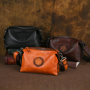 Sac Ando pour homme, sac bandoulière vintage en cuir de vache véritable avec fermeture éclair - Product Image 4