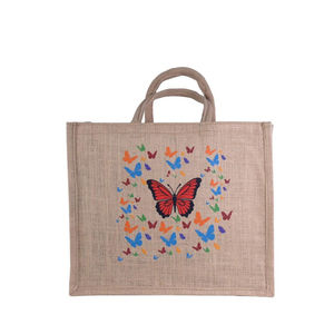 Magnifiques sacs de shopping en jute avec poignée rembourrée, sac pour femme avec impression, poignée, prix bas, produit de haute qualité, fabriqué en Inde - Product Image 3