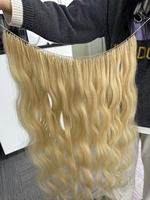 100% cheveux humains Double plumes dessinées trame de cheveux Invisible haute qualité cuticule aligné plume Extension de cheveux