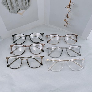 Tr90 <b>Eyeglasses</b> <b>Frames</b> Rectangle Full Rim Anti Blue Light Unisex Lightweight Resin Lens Clear Transparent <b>Frame</b> - Product Image 1
