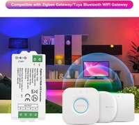 Tuya Zigbee RGBW 컨트롤러 DC12V 24V 360W 게이트웨이 앱 제어 작업
