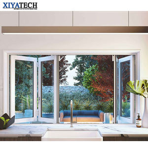 XIYATECH maison européenne grande <span class=keywords><strong>baie</strong></span> verre trempé aluminium grande cuisine <span class=keywords><strong>accordéon</strong></span> barre de fenêtre pliante - Product Image 1