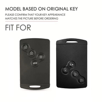 Housse de clé de voiture en cuir à 4 boutons pour Renault Duster Captur Clio Logan Megane 1 2 3 Koleos Scenic Nema Fluence Zoe Accessoire