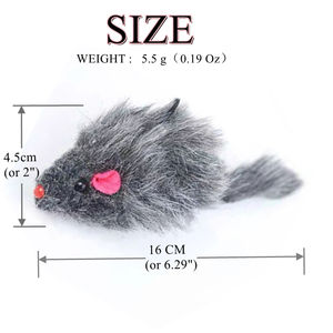 Jouet à mâcher interactif pour chat, en peluche grise de 16 cm, avec <span class=keywords><strong>papier</strong></span> froissé et couineur, pour la chasse, l'exercice et le soulagement de l'ennui - Product Image 2