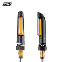 Clignotant de moto et scooter, technologie COB, mini-indicateur lumineux, étanche IP65, homologué E8, 12V, fixation M8, ajustement universel