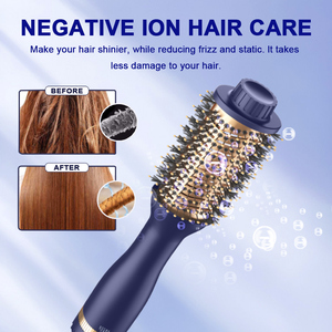 Nuova spazzola elettrica professionale estraibile stile intercambiabile spazzola aria calda pettine 1 passo - Product Image 4