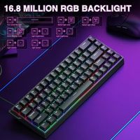 Clavier de jeu mécanique OEM ODM WIN68 HE avec 60 interrupteurs magnétiques à effet Hall, mode de déclenchement rapide, actionnement réglable, fréquence de polling 8000Hz