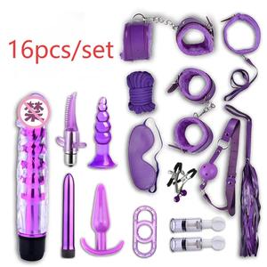 SM meme pense ve kırbaç deri seks oyuncak seti yetişkin kelepçe kiti kadınlar için Bdsm esaret dişli - Product Image 4