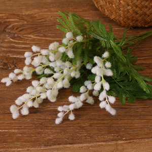 <span class=keywords><strong>Flores</strong></span> artificiales de Acacia de 38cm, <span class=keywords><strong>Mimosa</strong></span> amarilla, rama de cereza, Decoración de mesa de boda y hogar - Product Image 6