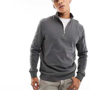 Felpa Corta con Zip Antracite Taglia XXL - Product Image 2