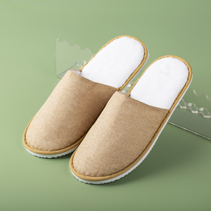 Comode Ciabatte da Bagno Monouso Ecologiche in Lino e Cotone, Morbide <span class=keywords><strong>Forniture</strong></span> <span class=keywords><strong>per</strong></span> Camere d'Albergo, Portatili <span class=keywords><strong>per</strong></span> Viaggi - Product Image 3