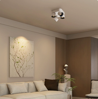 Spot LED Moderne en Aluminium pour Plafond, Lampe de Plafond pour Salon et Chambre, Spot Tricolore Réglable pour la Maison