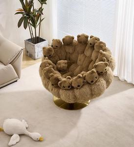 Diseñador creativo sala de estar muebles oso de peluche perro giratorio <span class=keywords><strong>Silla</strong></span> de ocio - Product Image 4
