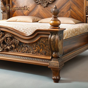 <span class=keywords><strong>Letto</strong></span> <span class=keywords><strong>Matrimoniale</strong></span> di Lusso in Stile Classico Americano, Vendita Calda, Legno Naturale con Venature, Intagliato a Mano, Regolabile e Assemblabile - Product Image 5