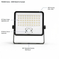 Sensor de Movimiento Inalámbrico Solar a Prueba de Agua IP65, Seguridad para Exteriores, Jardín, Patio, Reflector Solar LED