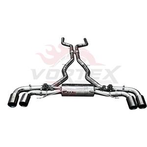 Vortex Custom Formed Stainless Steel Valved Catback <b>Exhaust</b> Kit with Quad Tailpipes for BMW X5M F95 X6M F96 4.4T 2019-2024 - Product Image 1