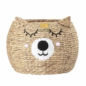 Panier de rangement tressé en jacinthe d'eau à prix abordable avec poignées pour enfants et bébés, organisateur de chambre à coucher - Product Image 2