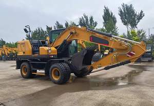 รถขุดไฮดรอลิกแบบล้อ XE155WGA ขนาด 15.5 ตัน ราคาโรงงานจีน พร้อมหัวต่อแบบ Quick Hitch เครื่องยนต์ มอเตอร์ ปั๊ม เกียร์ แบริ่งใหม่ ประสิทธิภาพสูง - Product Image 6