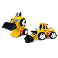 Juguete Robot Bulldozer Transformable con Sonido y Luz, Ojos Brillantes, Vehículo de Construcción para Niños, Regalo de Cumpleaños