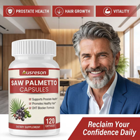 Capsules d'extrait d'huile de palmier nain (Saw Palmetto) OEM à base de plantes, 3600 mg, pour la santé de la prostate masculine et la croissance des cheveux