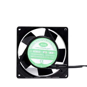 90mm 90x90x25mm 알루미늄 + 플라스틱 AC 110v 220v 380v 9025 금속 5 블레이드 배기 브러시리스 대형 공기 흐름 냉각 팬