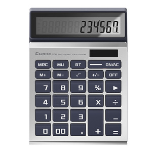 Calculatrice solaire COMIX, petite calculatrice solaire, calculatrice de caisse commerciale et financière, affichage à 12 chiffres - Product Image 1