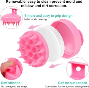 Brosse de massage en TPE souple, vente directe usine, brosse à cheveux humide et sèche de haute qualité, soin du cuir chevelu, brosse de lavage des cheveux - Product Image 3