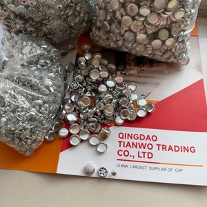 Reaty Để Tàu 15Mm 24 #3 Chân Nhôm Mũ Bóng Chày Vải Bao Phủ Kim Loại Nút Cho Cap Làm - Product Image 2