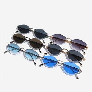 2026 Custom Logo Fashion Men Women Metal Shades Sun Glasses UV400 Small Frame Polygon <b>Sunglasses</b> - Product Image 4