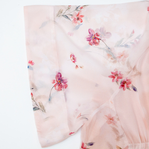 Haut <span class=keywords><strong>de</strong></span> gamme personnalisé chic soirée été <span class=keywords><strong>haute</strong></span> <span class=keywords><strong>couture</strong></span> robes luxe élégant volants manches chauve-souris imprimé fleuri en <span class=keywords><strong>mousseline</strong></span> <span class=keywords><strong>de</strong></span> <span class=keywords><strong>soie</strong></span> Maxi <span class=keywords><strong>robe</strong></span> - Product Image 4