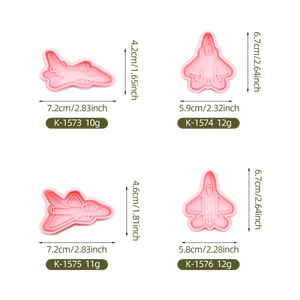 Moule à biscuits en plastique personnalisable pour <span class=keywords><strong>avion</strong></span> de chasse pour enfant DIY Baking Cartoon Shaped Cookie Cutter - Product Image 5