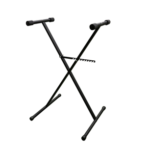 Soporte de teclado con estructura en X individual K-704-2B con mecanismo de bloqueo de 10 posiciones, ajuste rápido de altura de 37-94 cm - Product Image 1