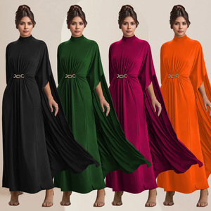 Abito Lungo Plus Size Ancora a Maniche Lunghe <span class=keywords><strong>da</strong></span> Donna, Elegante per Cena ed Eventi Formali, con Collo Rotondo e Scialle, Vestito Lungo <span class=keywords><strong>da</strong></span> <span class=keywords><strong>Sera</strong></span> - Product Image 1