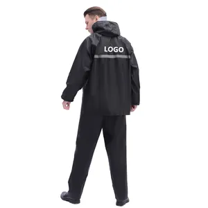 Customizable Logo Lightweight Split Type Waterproof Raincoat Set for Adults for Hiking and Camping for Both Boys and Girls