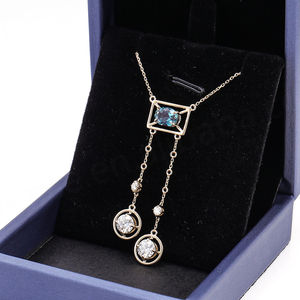 Collar de Oro Sólido de 10K con Alejandrita Creada en Laboratorio de Alta Gama, Elegante Collar con Colgante de Piedra Preciosa de Alejandrita Cultivada en Laboratorio para Mujer - Product Image 2