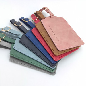 Etiqueta de <span class=keywords><strong>equipaje</strong></span> de cuero PU con logotipo personalizado o estampado en lámina plateada o dorada, bajo MOQ, <span class=keywords><strong>para</strong></span> venta al por mayor o personalizada, <span class=keywords><strong>para</strong></span> viajes - Product Image 4