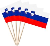Drapeaux à dents de Slovénie et de Lituanie à prix réduit et livraison rapide, mini bâtonnets décoratifs pour cupcakes, nouveauté
