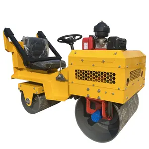 柴油乘坐振动器双鼓压路机2.8吨振动自行式串联土壤钢轮压路机