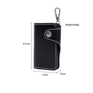 กระเป๋าใส่กุญแจหนังแท้สำหรับผู้ชายดูเจียงพร้อมที่ใส่กุญแจแบบพกพาสีทึบสำหรับใช้ในชีวิตประจำวัน - Product Image 4