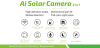 Eseecloud 4K 4G carte SIM double lentille couleur vision nocturne PIR détecter AI IP surveillance solaire CCTV caméra PTZ
