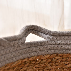 Nid de chat en rotton de paille confortable naturel, nid de lapin avec poignée avec forme mignonne - Product Image 4